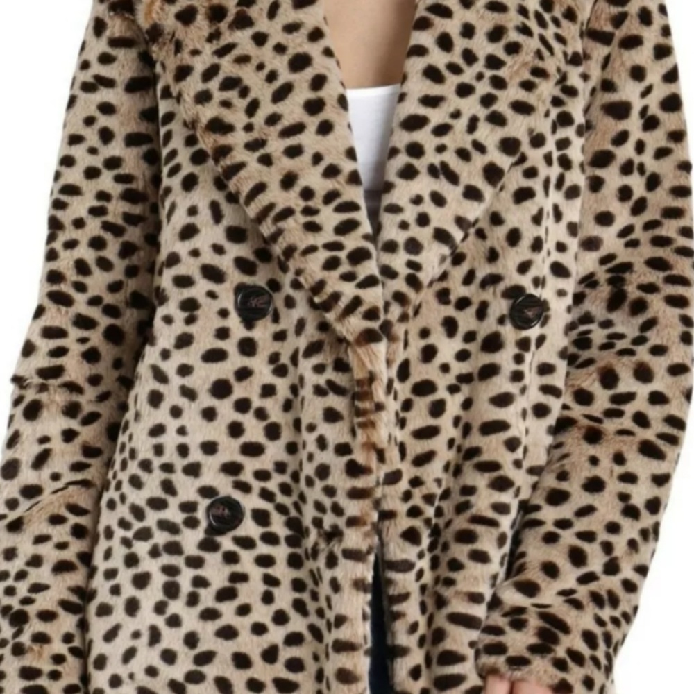Avec Les Filles Leopard Coat Medium
